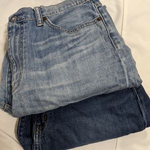 Bundle of Uniqlo women's straight leg boyfriend jeans